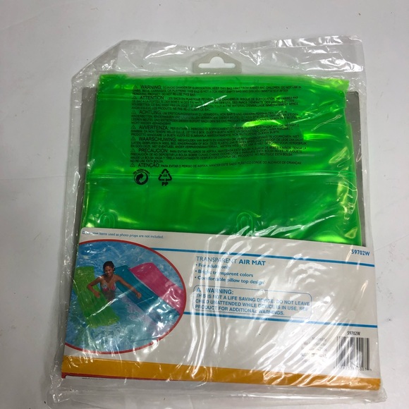 Pool Inflatable Air Mat Swim GREEN MAT Raft Water - Picture 5 of 13